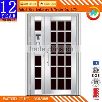 High Quality Passwork Lock Stainless Single Door Design/Single-half Entry Door Accept Photos Steel Door Designs Wholesale Price