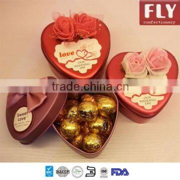 Heart-shaped Box Wrapped small round small chocolate easter eggs candy