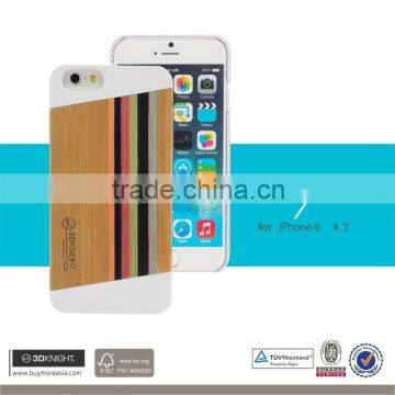 Fast delivery Colorful Qualified PC plating case for iphone 6, electroplating wood bamboo mobile phone case for iPhone 6plus