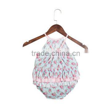 2016 Wholesale Boutique Clothing China Bulk Kids Wear Girls Vintage Flower Romper Cotton Jumpsuit photo-5