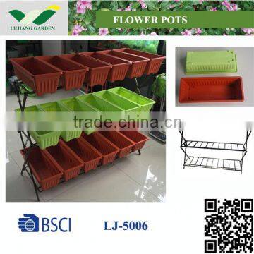 Stackable garden planter flower pots LJ-5006