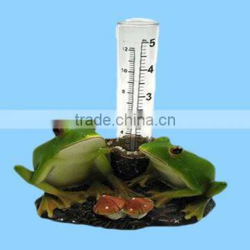 Hot Measures Resin Base And Acrylic Frog Rain Gauge