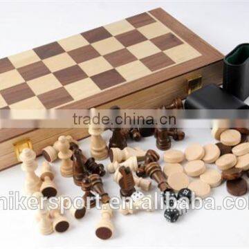 folding chess set custom wooden chess& checker game set