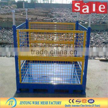 Metal Stacking Wire Container Folding Mesh Storage Cage