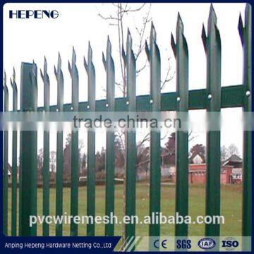 Galvanized iron wire Steel Anti-climb Security Fence / palisade fence