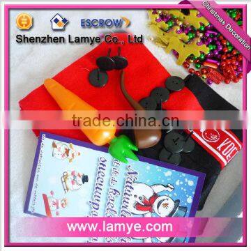 Christmas 2016 Outdoor Decoration Snowman Kit Scarf Hat Nose photo-3