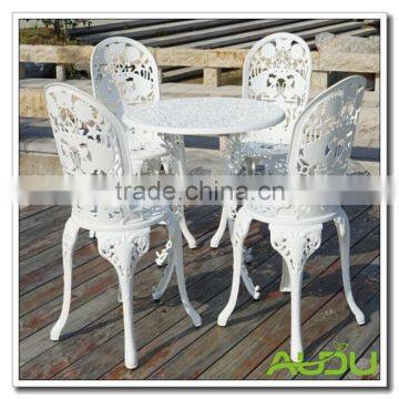 Audu 5 pieces Classical White metal furniture