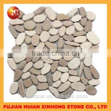 Flat Stone Mixed Pebble Tile, Pebble Tile for Wall Decoration photo-3