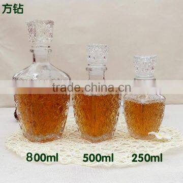 Wine Decanter & Whisky Glasses, Crystal Square Whiskey Decanter With Stopper. photo-3