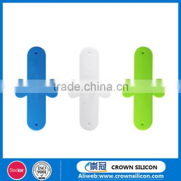 Custom logo 3M sticky one touch u silicone mobile stand