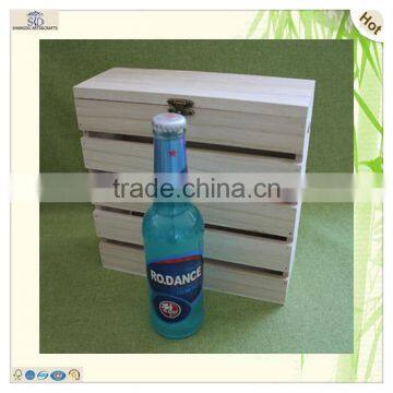 Manufacturer Plate Front Small Lid Standing Wooden Box