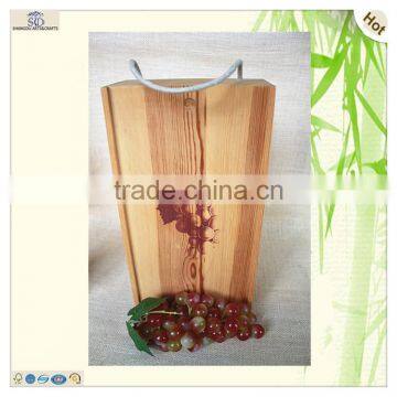 two rooms silk printing red pattern wine case box