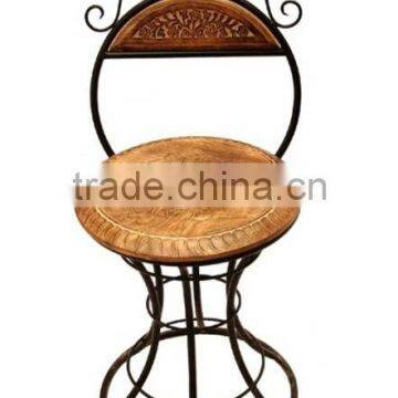 Wrought iron Wooden Chairs