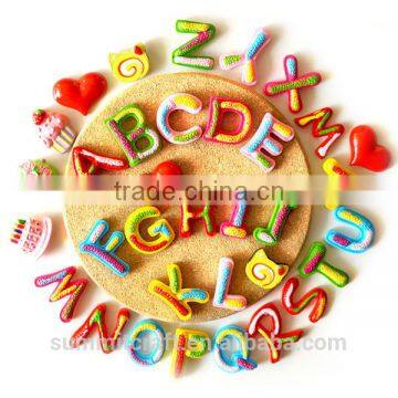 Kids magnet toys resin alphabet magnets