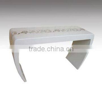 High quality best selling metallic white rectangle table from Vietnam