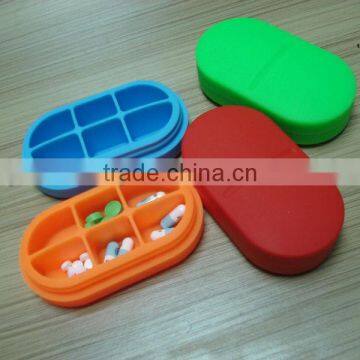 6 parts silicone pill box