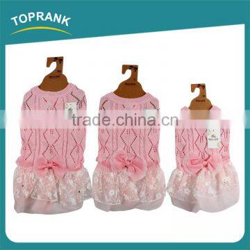 Dog Clothes Pet Accessories Pink Wedding Pet Dress Dog Clothes With Bowknot photo-4