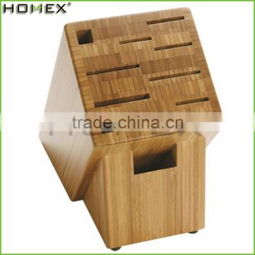 Hot sale Bamboo Universal Knife Block Without Knives Homex-BSCI