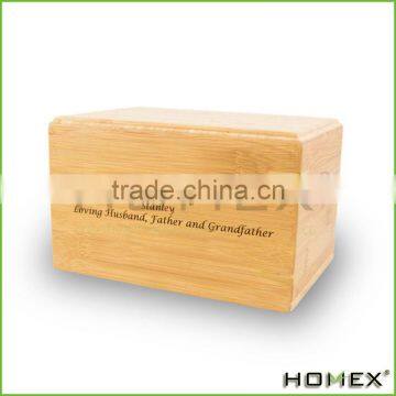 Biodegradable Tribute Bamboo Box Cremation Urn Homex BSCI/Factory