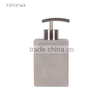 Highend Hotel Bathroom Deco Concrete Bath Accessory Set Soap Dispenser Toothbrush Holder photo-2