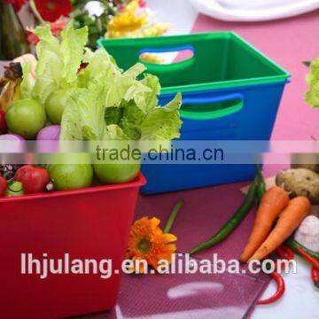 Wholesale Square Plastic Storage Basket With Handle/ Sundries Storage Basket With Handle photo-4