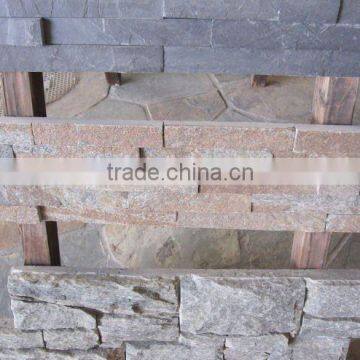 Brown Stacked stone wall clading