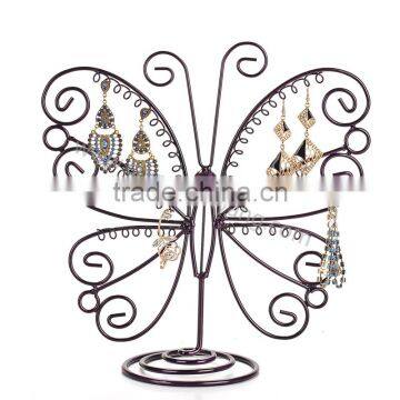 Delicate Metal Butterfly Shape Earring Wire Jewelry Display photo-2