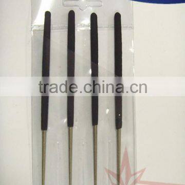 Electroplated Round Diamond Needle Files with black rubber shank