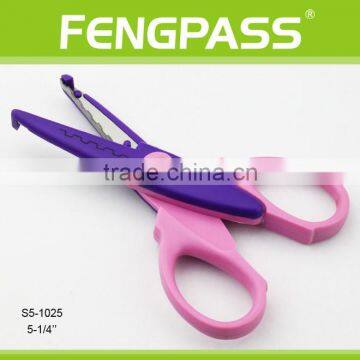 S5-1025 5.25 Inch 2Cr13 Stainless Steel Blade With Plastic Handle Zig Zag Shears photo-2