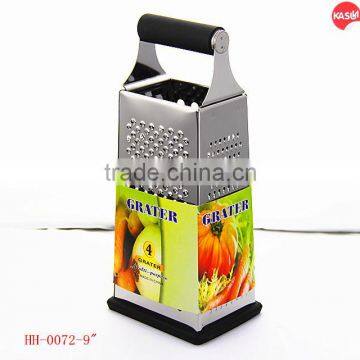 9 Inch 4 Sides Plastic Handle Stainless Steel Food Grater HH0072 photo-2