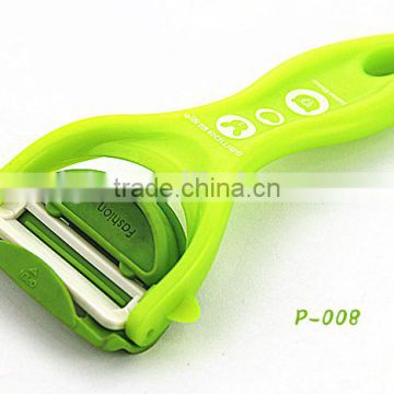 P008 Kasun Y shpae ceramic apple peeler corer slicer with maganet stand on fridge