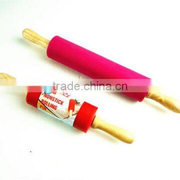 16161 Rolling Pin Non-Stick Silicone Surface Rolling Pin Wooden Rolling Pin Handl photo-4