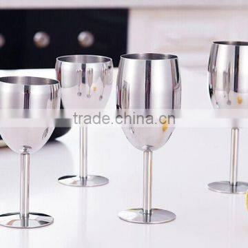 8oz Stainless Steel Wine Cup Metal Silver Goblet for America photo-2