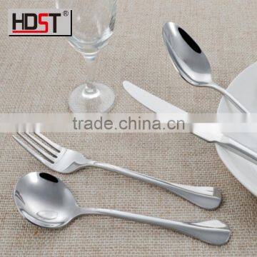 fan shaped handle spoon fork and knife; 4ps UAE marketing cutlery