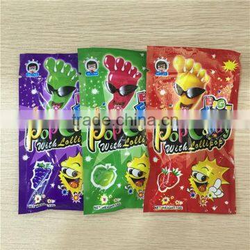 13g Popping+Lollipop Mixed Flavors Big Foot Pop Candy With Lollipop photo-3