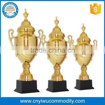 gold plated star wooden trophy,unique awards metal craft trophies,gold metal art star awards