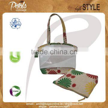 Customize See Through PVC/ PP Laminated Juco Bag With Pouch photo-6