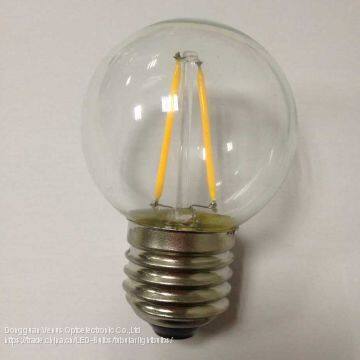 led filament light bulb manufacturer sell 1.5W Dimmable E14 lamp bulb G50-2S2W LED filament light
