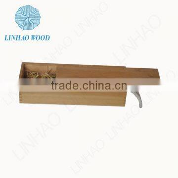 OEM Manufacturer Pine Wood Sliding Cover Wine Box