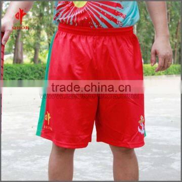 Red with Mint Green Men's Full Sublimation Hockey shorts