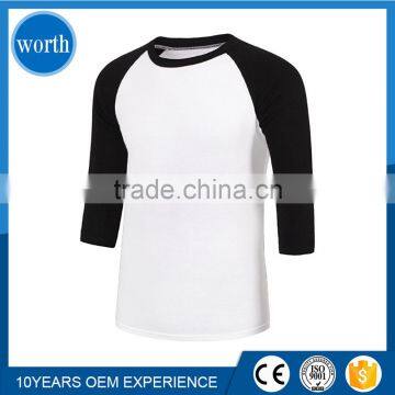 Sleeve Shirt Men's Casual 3/4 Sleeve Baseball Tshirt Raglan Jersey Shirt photo-2