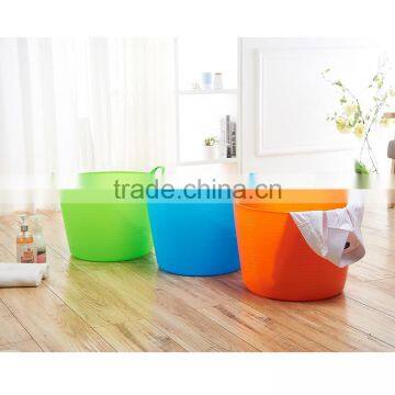 Plastic Laundry Basket with handle dirty clothes storage basket