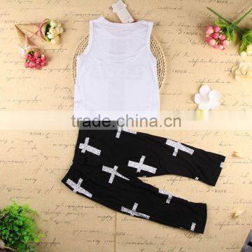 New Arrival Baby Clothing Boutique Children's Cotton Printing Sleeveless Wholesale Striped T-shirt photo-4