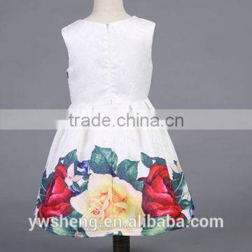 2016 Children Latest Frocks Design Princess Dresses Girls Chevron Prints Lovely Sleeveless Print Dress Photography photo-3