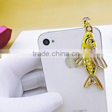 2015 Fish Style Cell Phone Ear Cap Various Phone Jewelry Accessory Dust Plug for Women photo-2