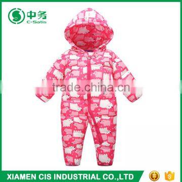 Custom Design Children Boutique Clothing Long Sleeve Baby Winter Print Romper photo-2