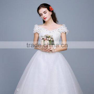 MGOO Custom Made Long Tail Romantic Wedding Dress Simple Lace Up Cap Sleeves Fashion Hi Low Petticoat photo-5