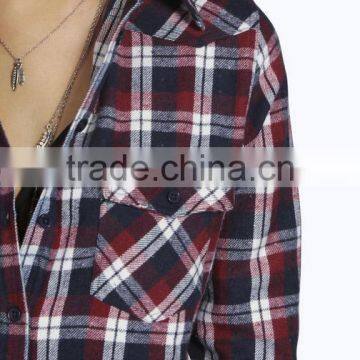 Fashion Classical Casual Women Plaid Shirt New Design Shirts photo-2