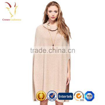 Handmade Wholesale Knit Poncho Women Pure Cashmere Poncho