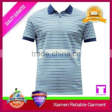 Custom Multi-color Striped Polo Shirt for Men, High Quality Polo Shirts Wholesale China photo-3